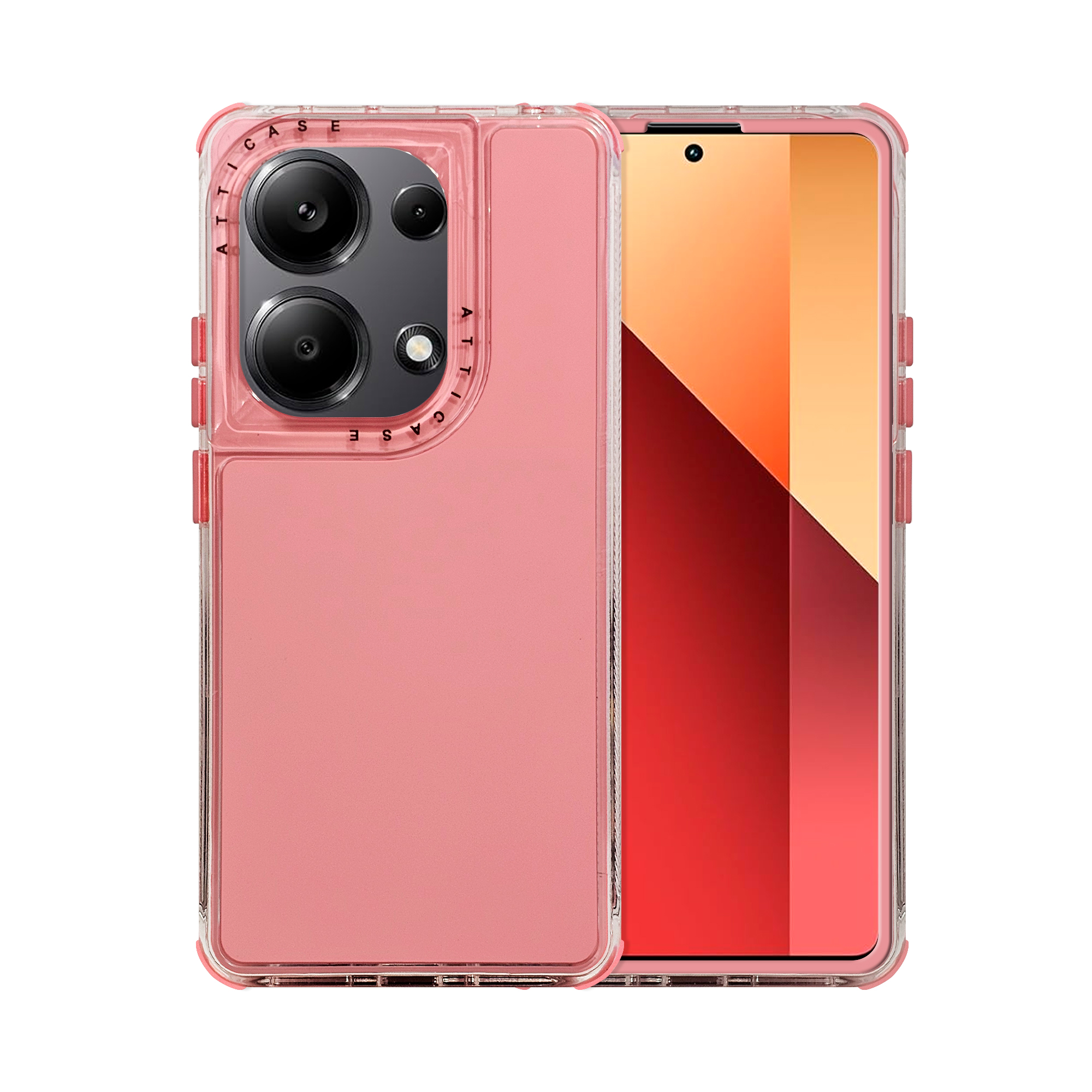 Funda Uso Rudo Rainbow Paint  Rosa para Xiaomi Redmi Note 13 Pro 4g