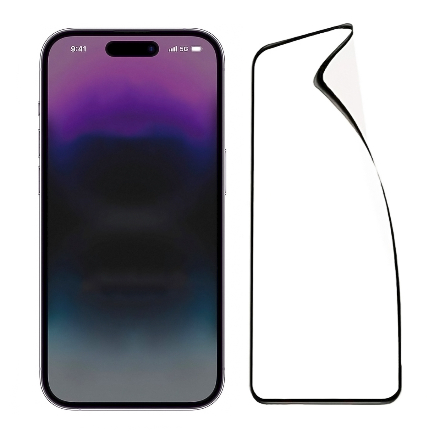 Funda con Lámina de Hidrogel para iPhone 14 Pro Transparente - Venta Internacional