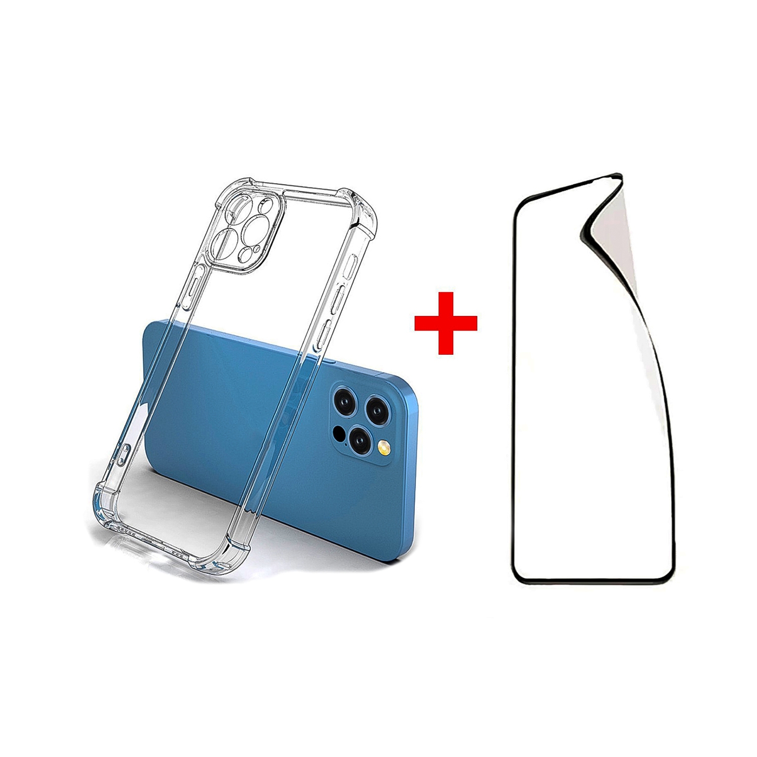 Foto 3 pulgar | Funda con Lámina de Hidrogel para iPhone 14 Pro Transparente - Venta Internacional