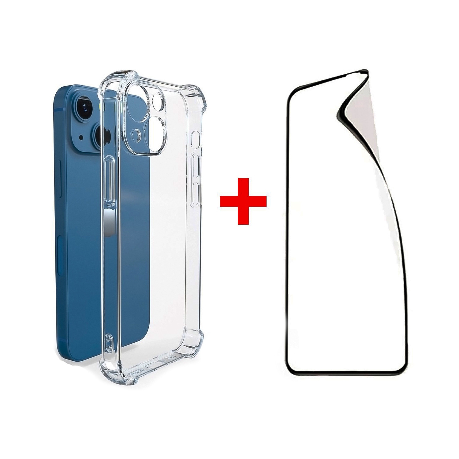 Funda con Lámina de Hidrogel para iPhone 14 Transparente Antichoque - Venta Internacional