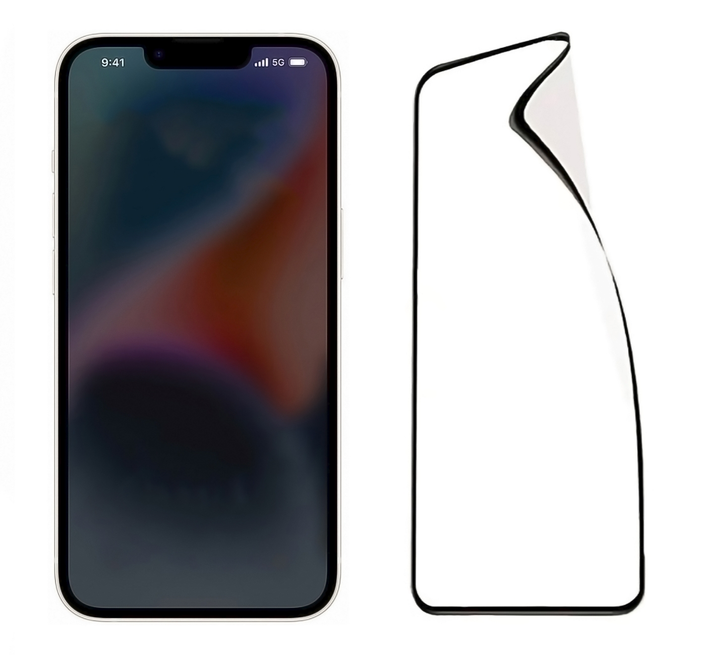 Foto 3 pulgar | Funda con Lámina de Hidrogel para iPhone 14 Transparente Antichoque - Venta Internacional