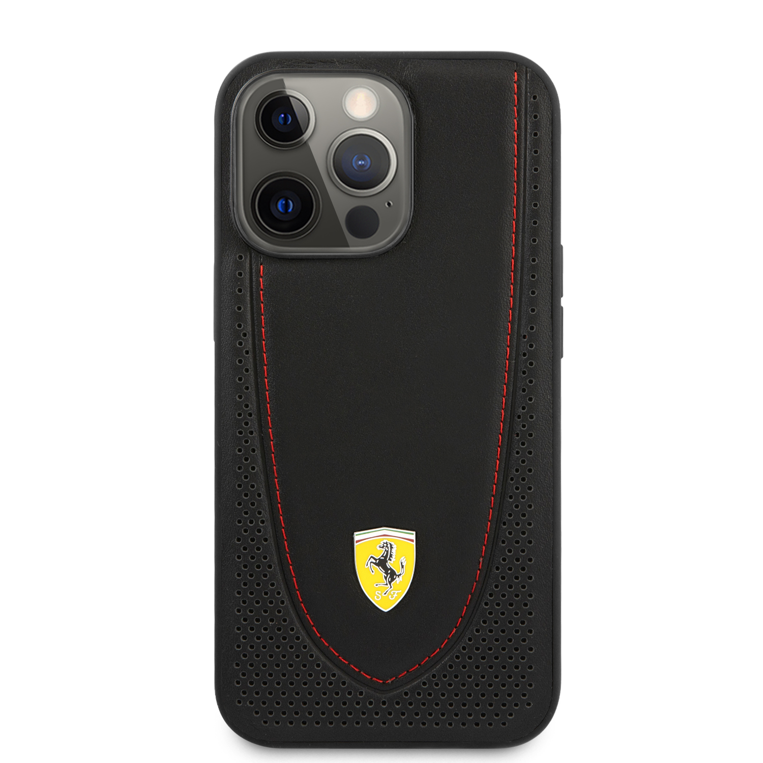 Foto 3 pulgar | Funda Case Ferrari Piel Costura para iPhone 13 Pro Max