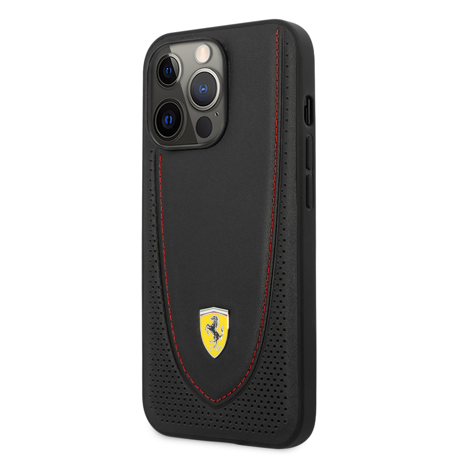 Foto 4 pulgar | Funda Case Ferrari Piel Costura para iPhone 13 Pro Max
