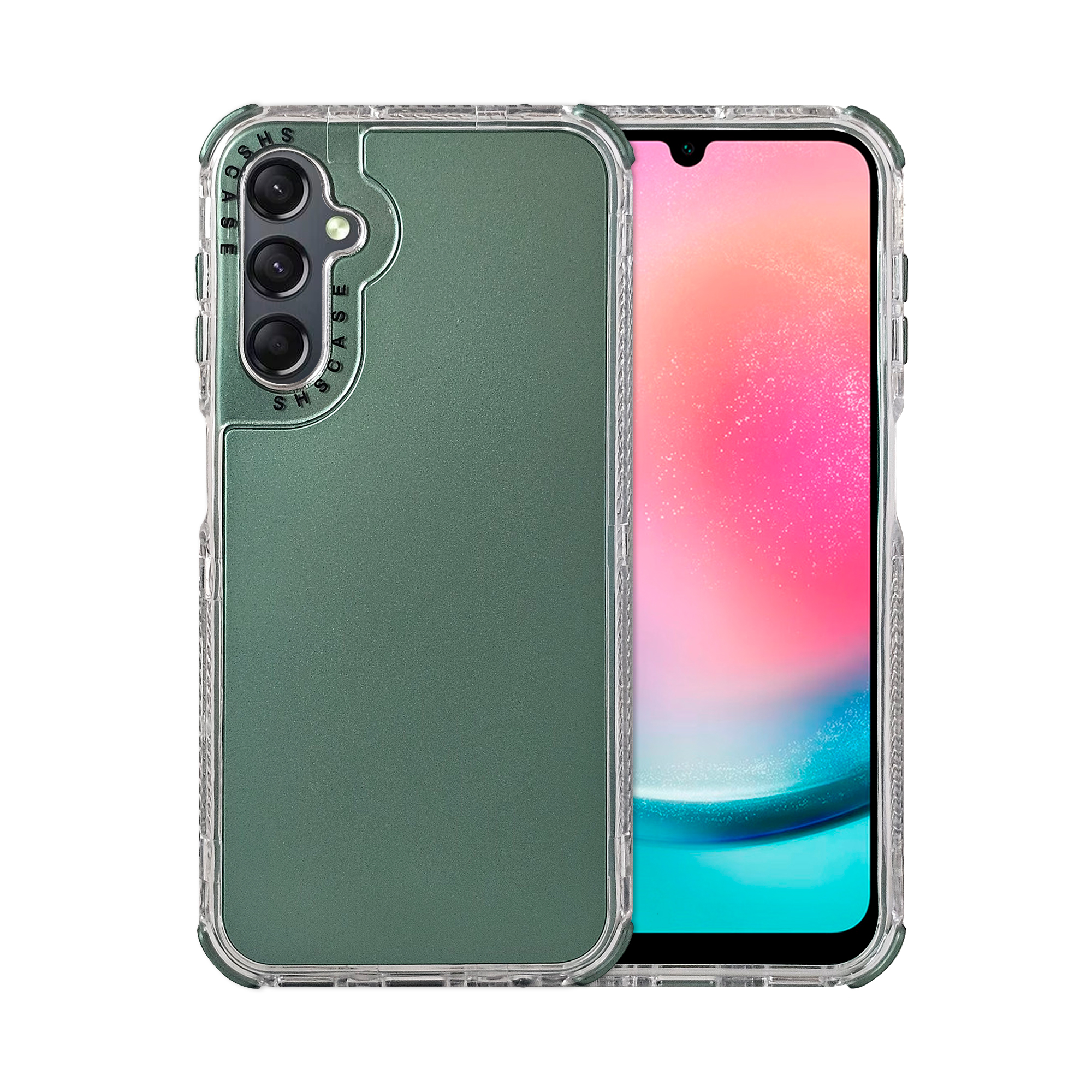Funda Uso Rudo Rainbow 360 Verde Para Samsung A24 / A25