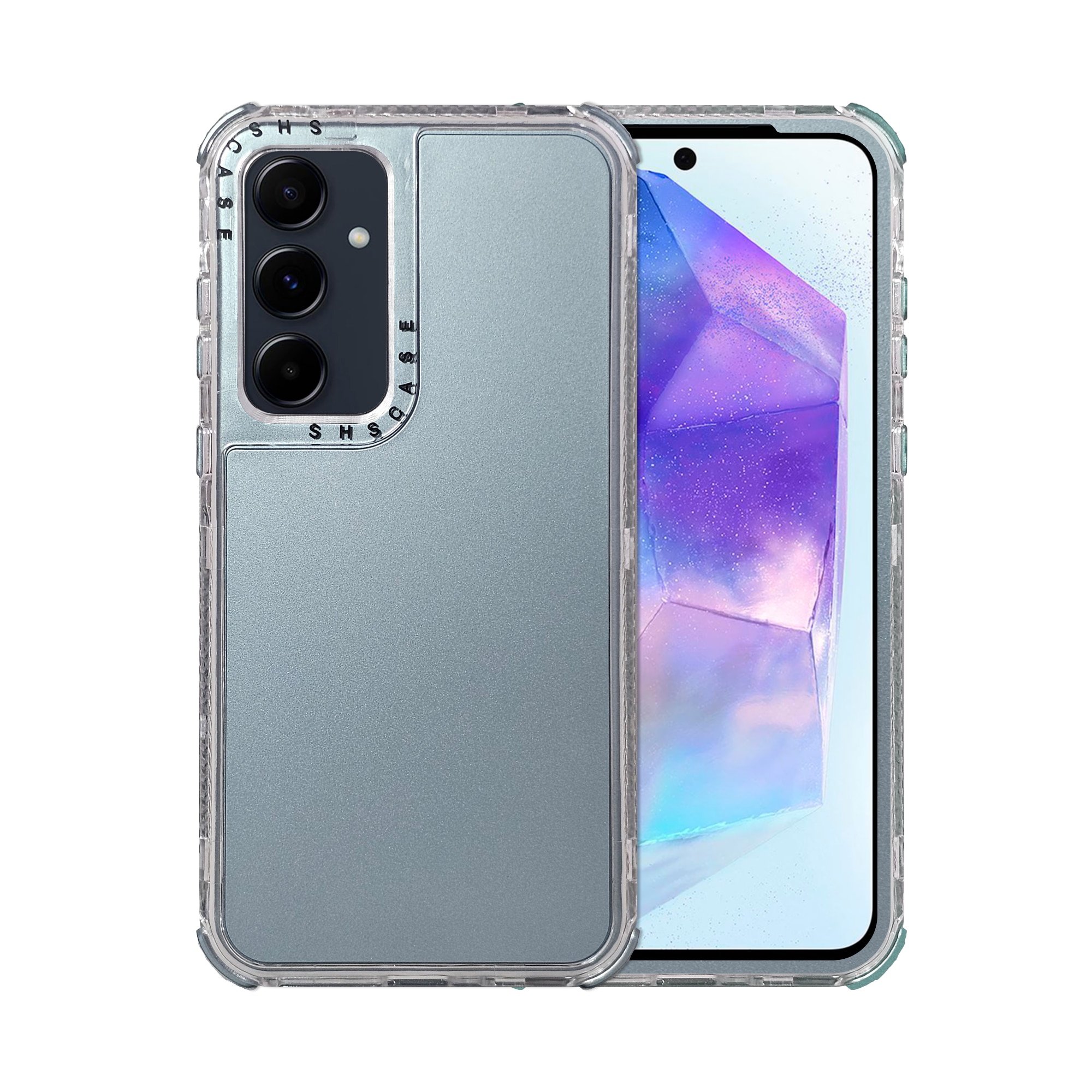 Funda Uso Rudo Rainbow 360 Azul Cielo Para Samsung A55 5g 