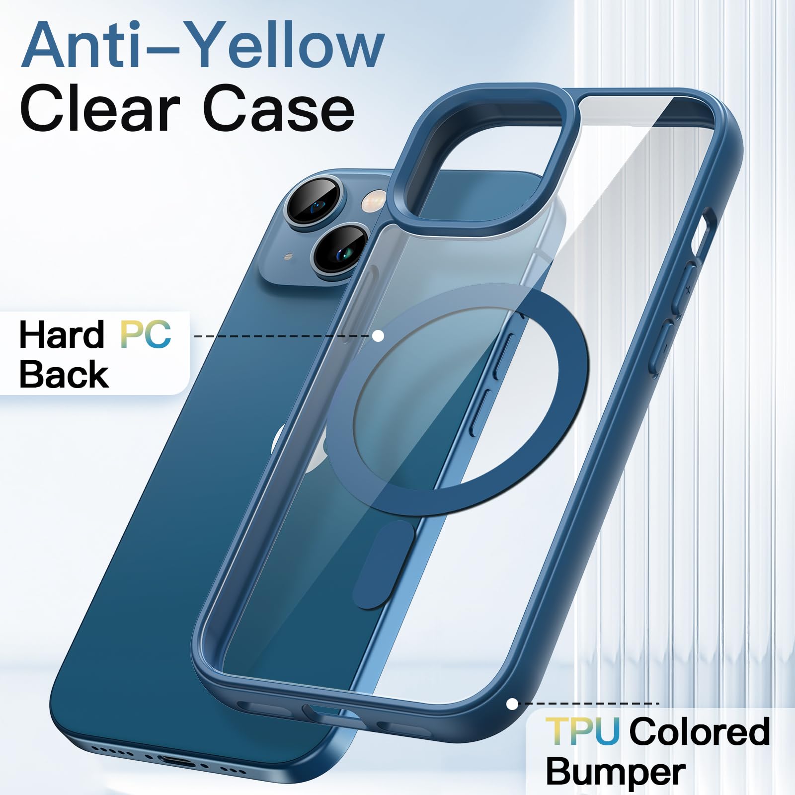Foto 4 pulgar | Funda Magnética Jetech Para Iphone 13 De 6.1 Pulgadas Con Magsafe Blue - Venta Internacional.
