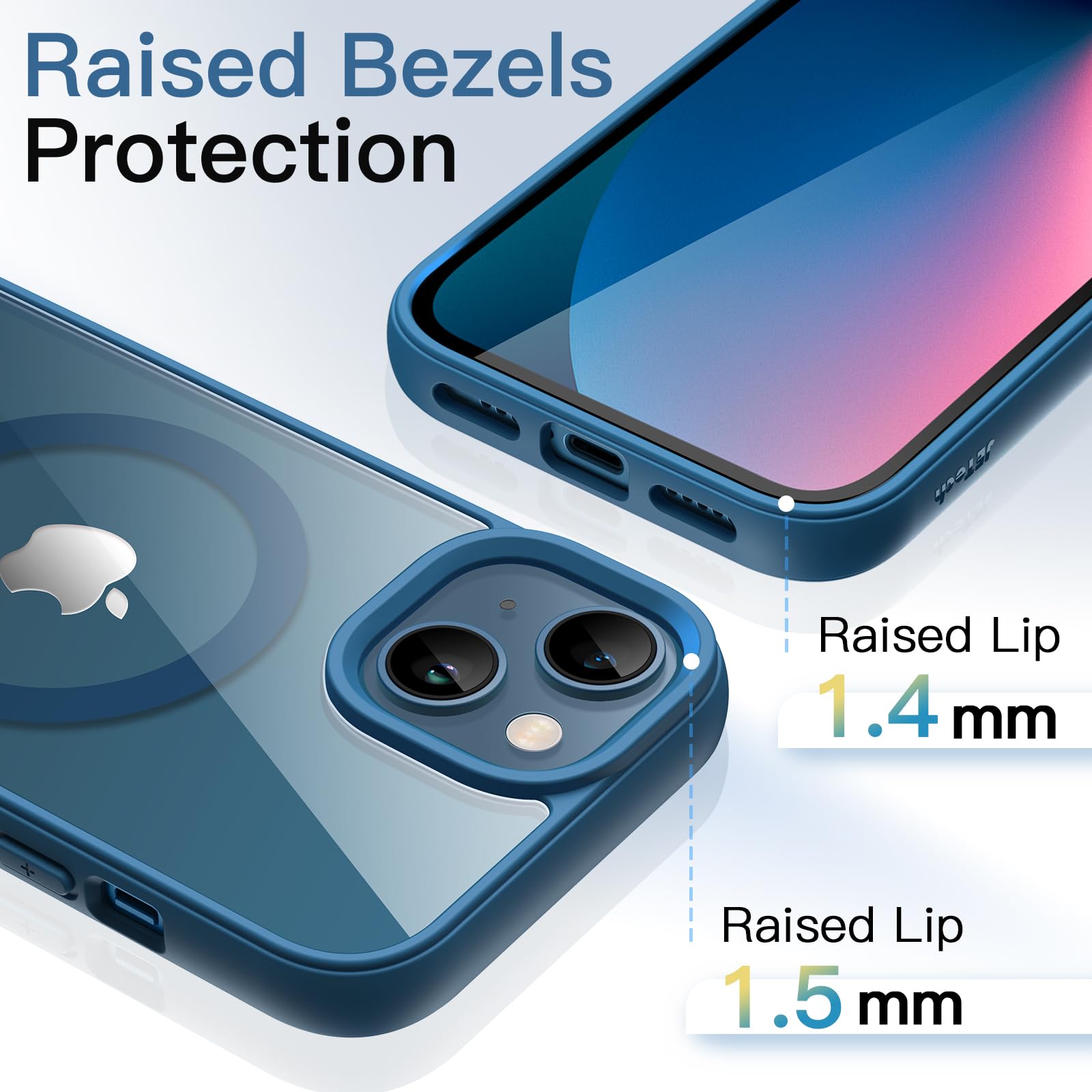 Foto 7 pulgar | Funda Magnética Jetech Para Iphone 13 De 6.1 Pulgadas Con Magsafe Blue - Venta Internacional.