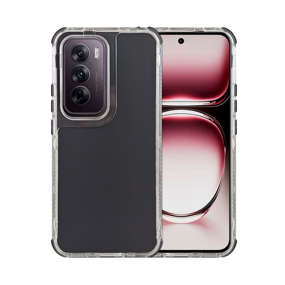 Funda 3 En 1 Rainbow 360 Negro Para Oppo Reno 12 5g