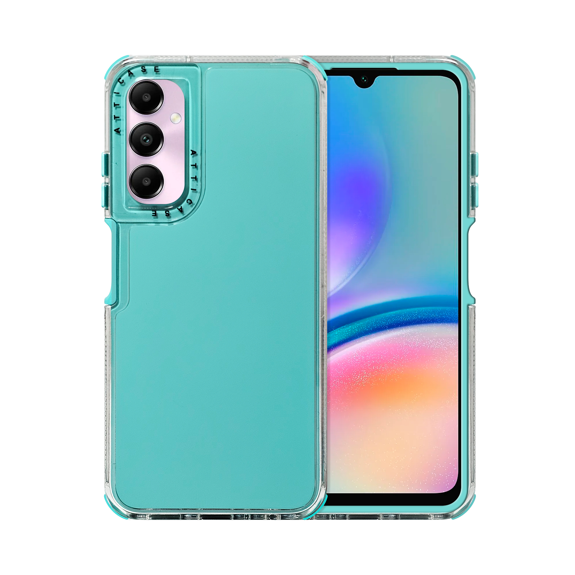 Foto 2 pulgar | Funda Uso Rudo Rainbow Paint Menta Para Samsung A15