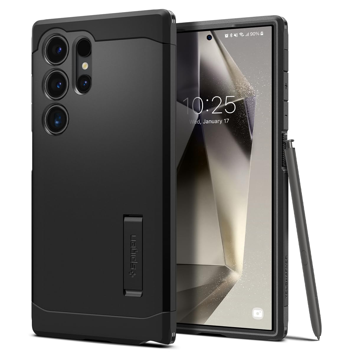 Foto 1 | Funda Spigen Tough Armor Para Galaxy S24 Ultra Con Soporte, Color Negro - Venta Internacional.