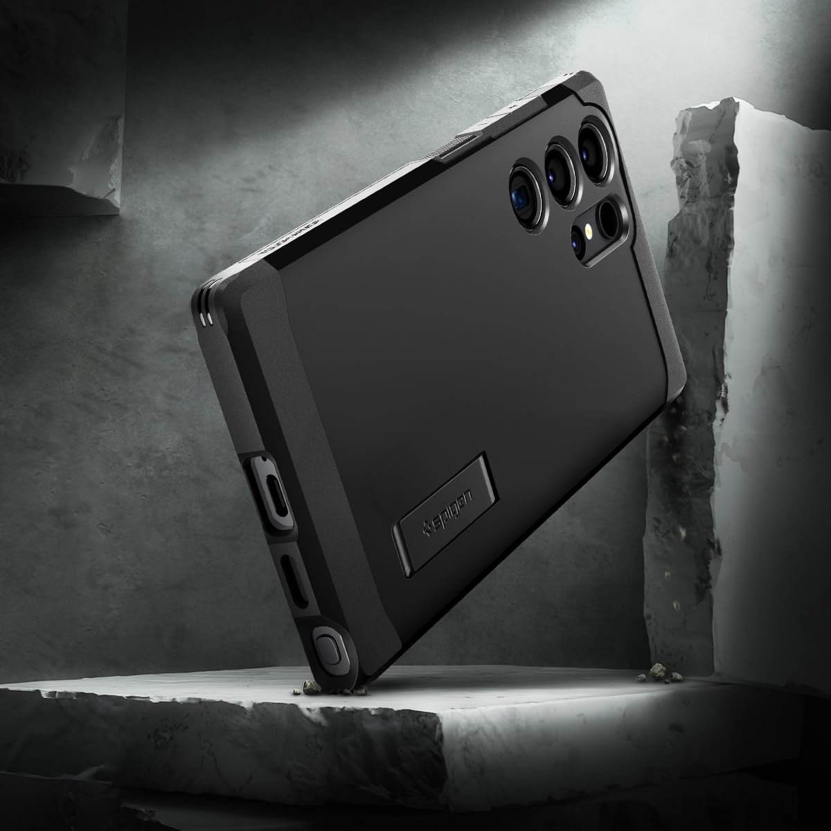 Foto 8 pulgar | Funda Spigen Tough Armor Para Galaxy S24 Ultra Con Soporte, Color Negro - Venta Internacional.