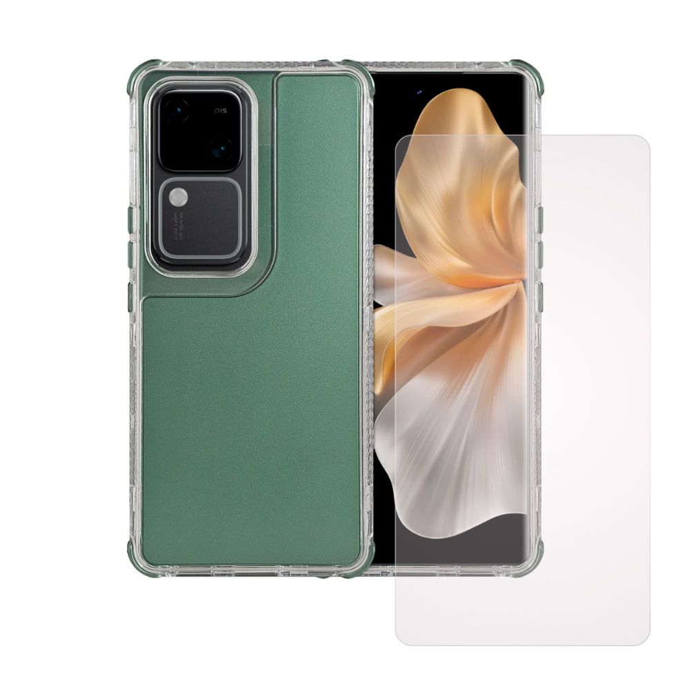 Foto 2 pulgar | Funda 3 En 1 Rainbow 360 Verde Para Vivo V30 5g + 1 Mica Hd
