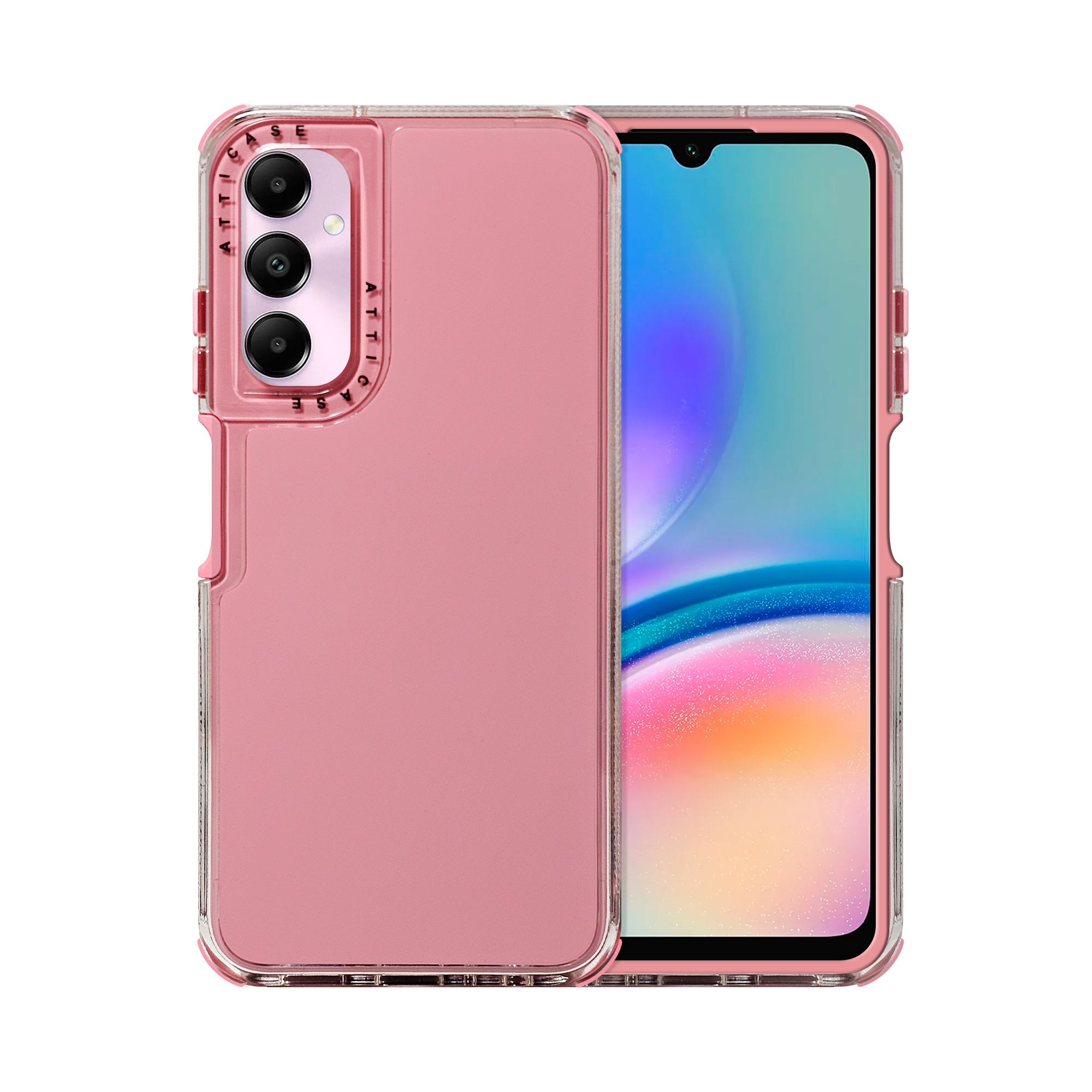 Funda Uso Rudo Rainbow Paint  Rosa Para Samsung A05s