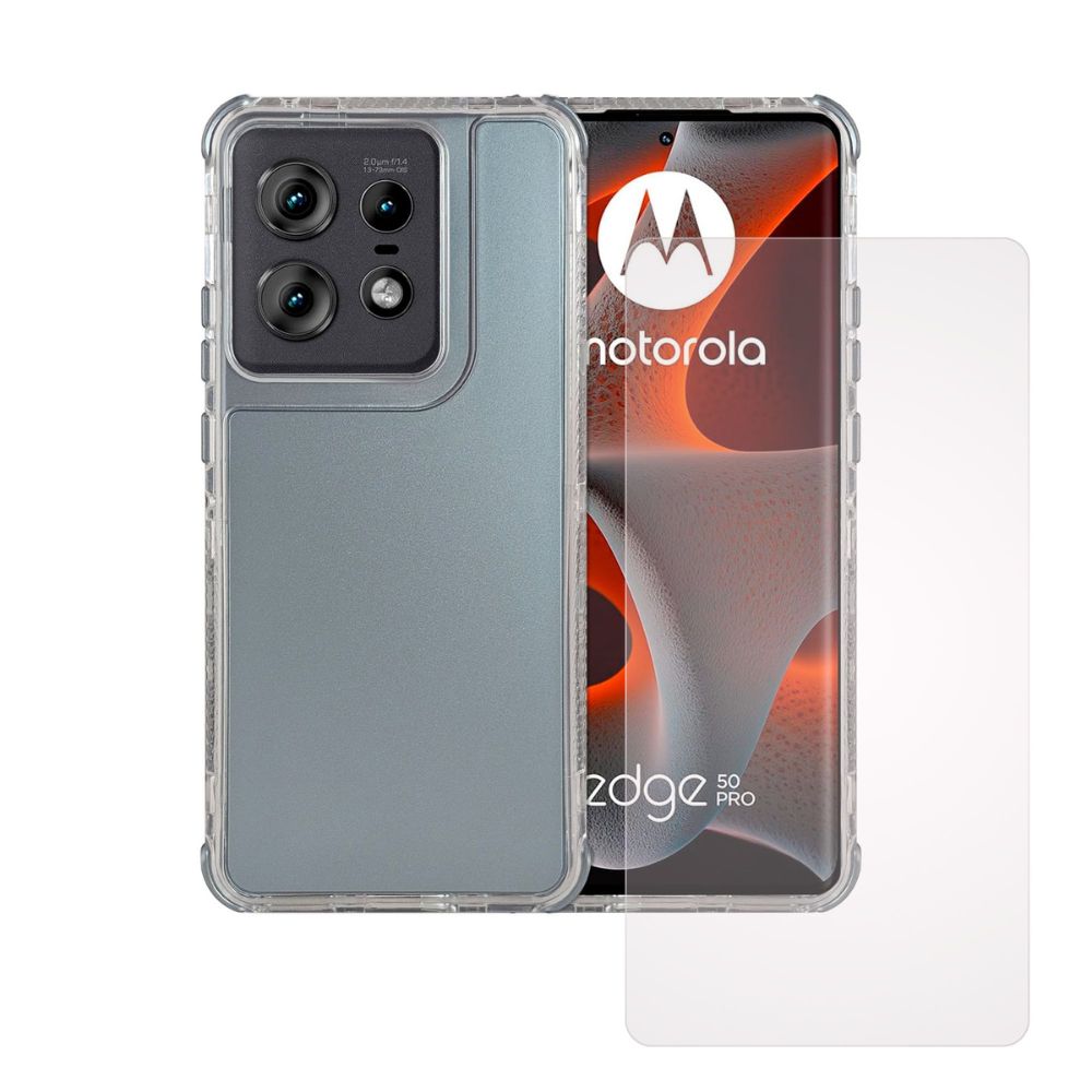 Foto 1 | Funda 3 En 1 Rainbow 360 Azul Cielo Para Moto Edge 50 Pro + 1 Mica Hd