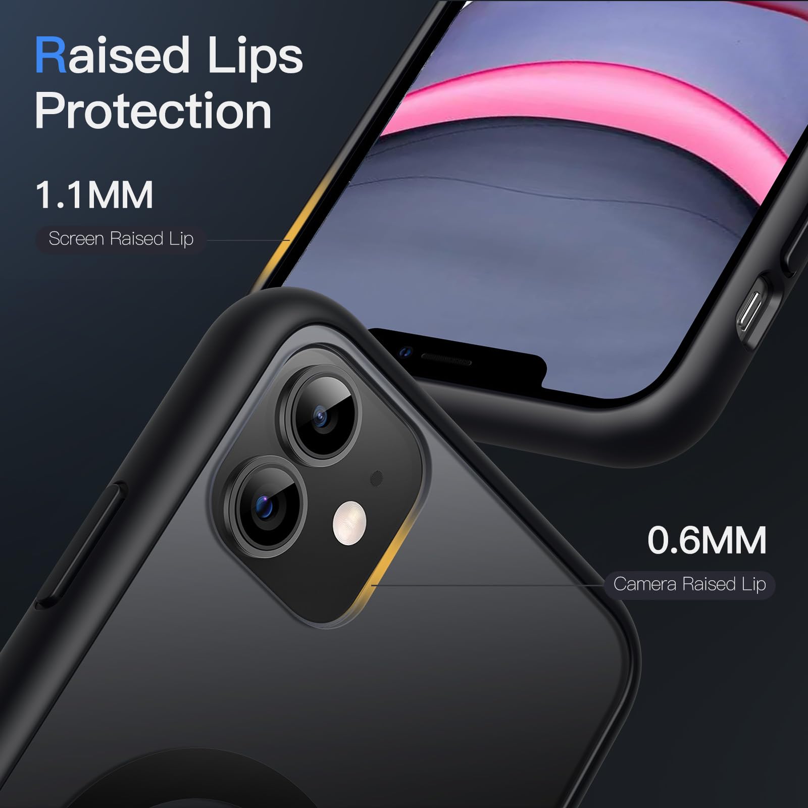 Foto 7 pulgar | Funda Jetech Magnetic Para Iphone 11 De 6.1 Pulgadas Con Magsafe Black - Venta Internacional.