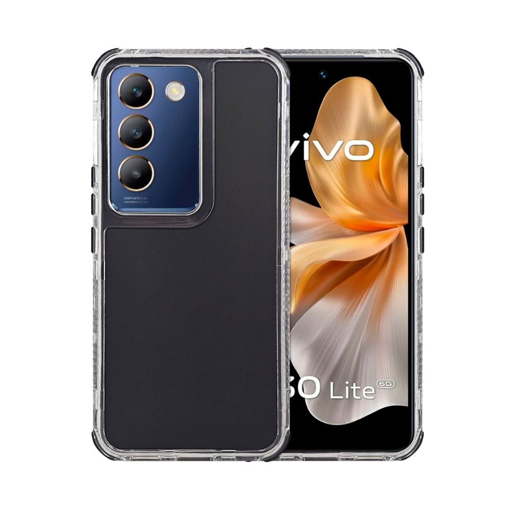 Funda 3 En 1 Rainbow 360 Negro Para Vivo V30 Lite