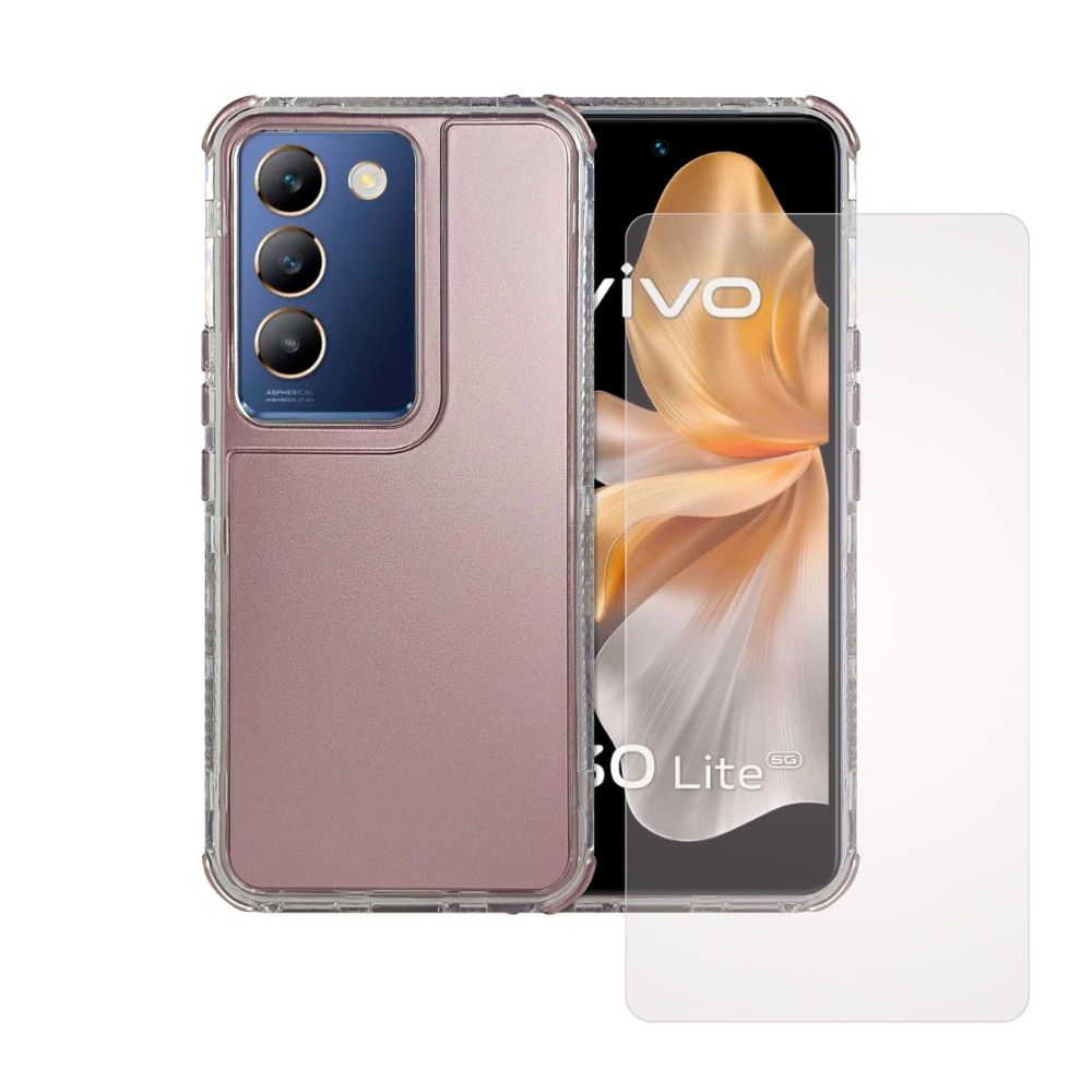 Foto 2 pulgar | Funda 3 En 1 Rainbow 360 Rosa Para Vivo V30 Lite + 1 Mica Hd