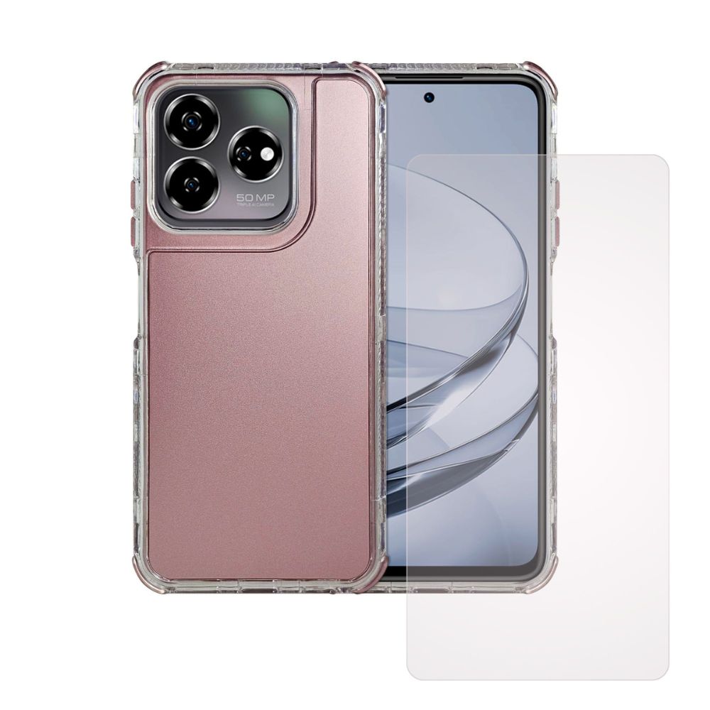 Foto 2 pulgar | Funda 3 En 1 Rainbow 360 Rosa Para Axon 60 4g + 1 Mica Hd