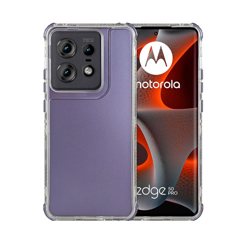 Foto 2 pulgar | Funda 3 en 1 Rainbow 360 Morado para Moto Edge 50 Pro