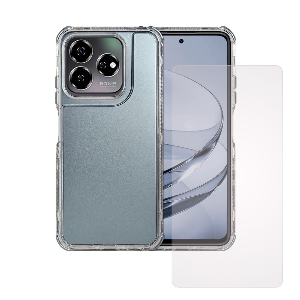 Foto 2 pulgar | Funda Azul Atti para Celular Axon 60 con Mica