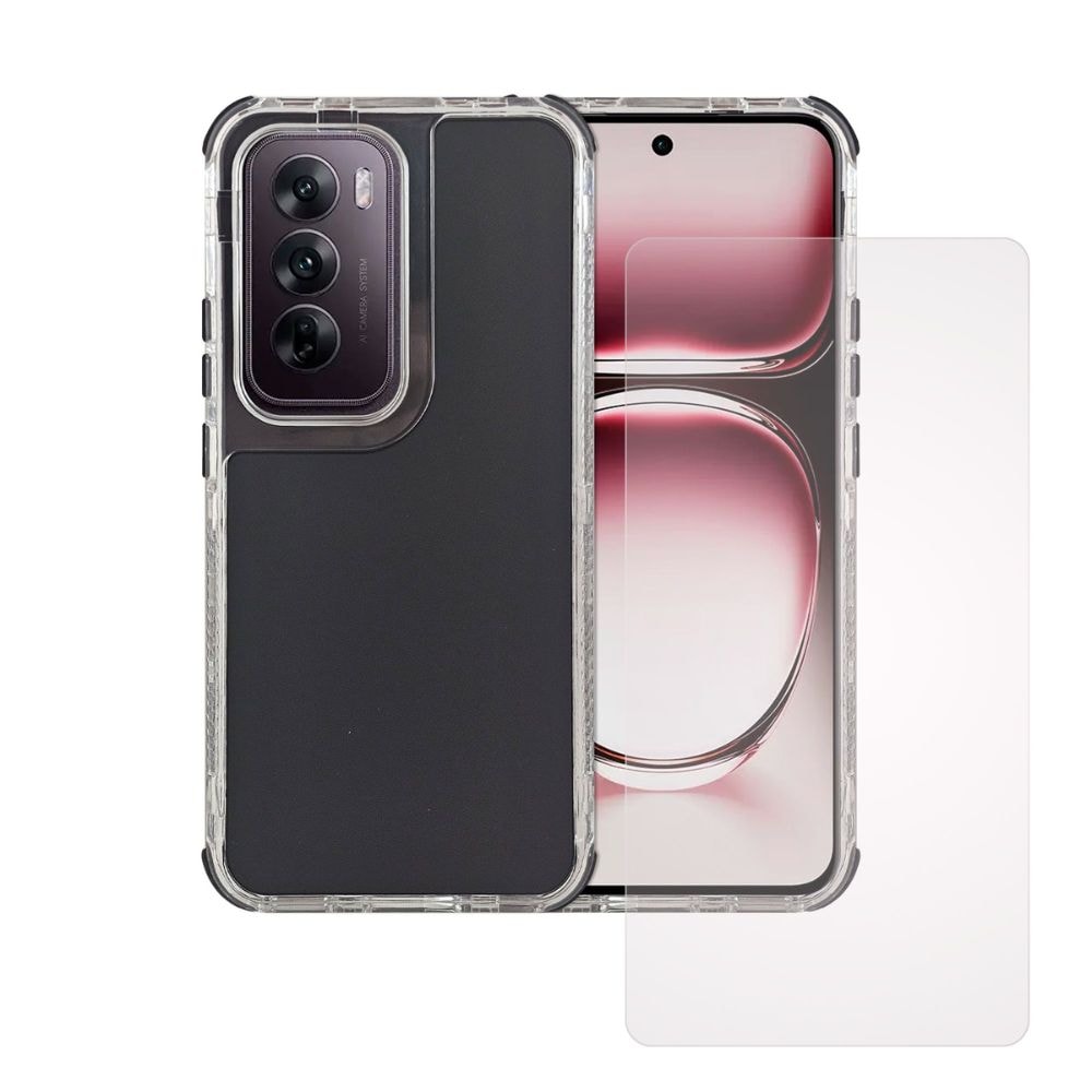 Funda 3 en 1 Rainbow 360 Negro para Oppo Reno 12 5G + 1 Mica HD $299