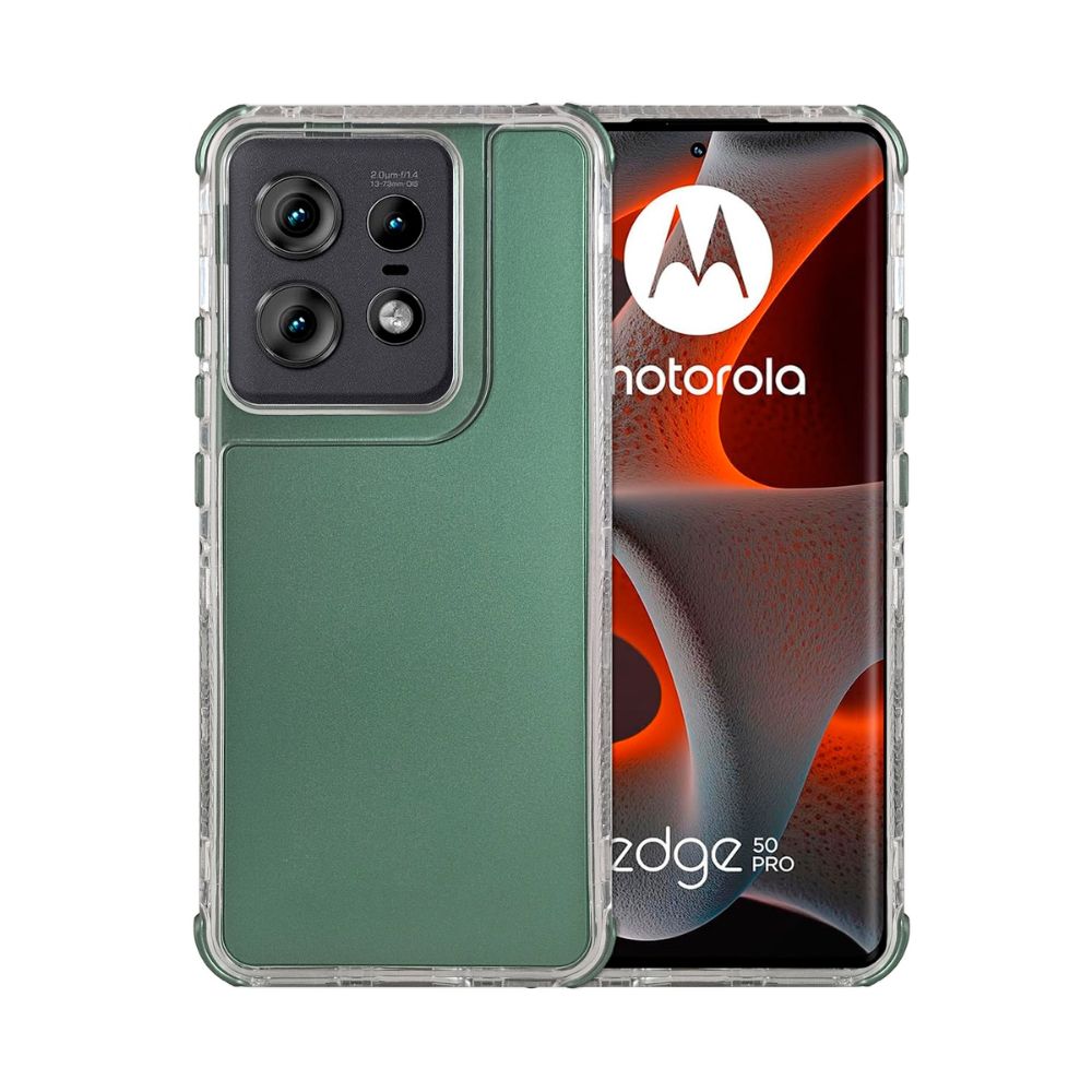 Funda 3 en 1 Rainbow 360 Verde para Moto Edge 50 Pro