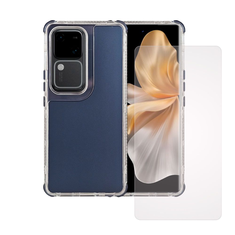 Foto 1 | Funda 3 En 1 Rainbow 360 Azul Marino para Vivo V30 5g + 1 Mica Hd