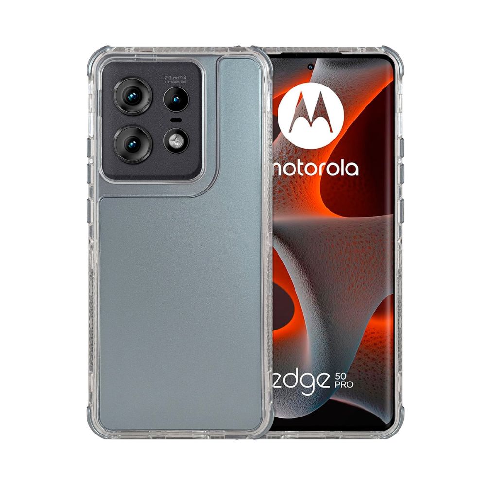 Foto 2 pulgar | Funda 3 En 1 Rainbow 360 Gris para Moto Edge 50 Pro