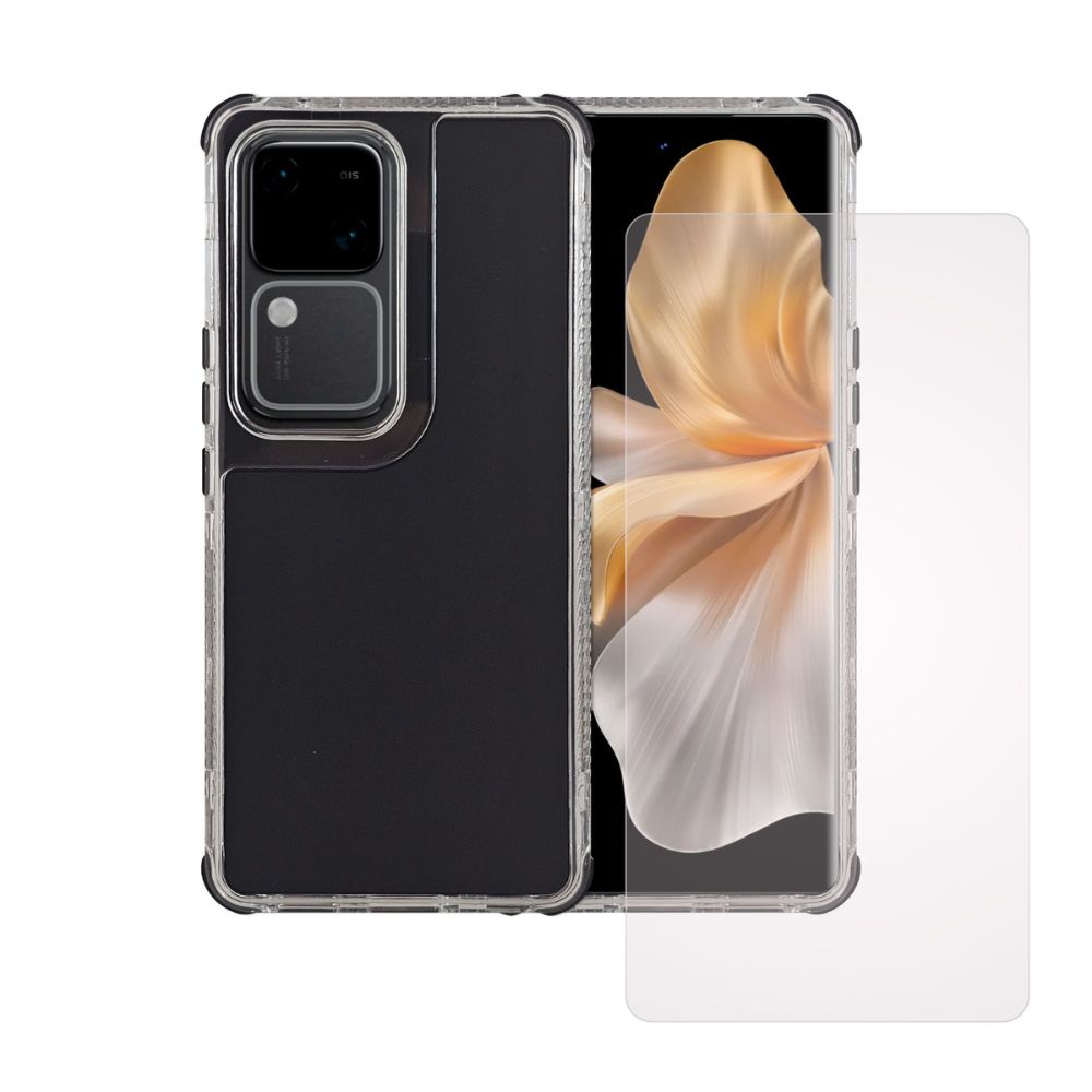 Foto 2 pulgar | Funda 3 En 1 Rainbow 360 Negro Para Vivo V30 5g + 1 Mica Hd