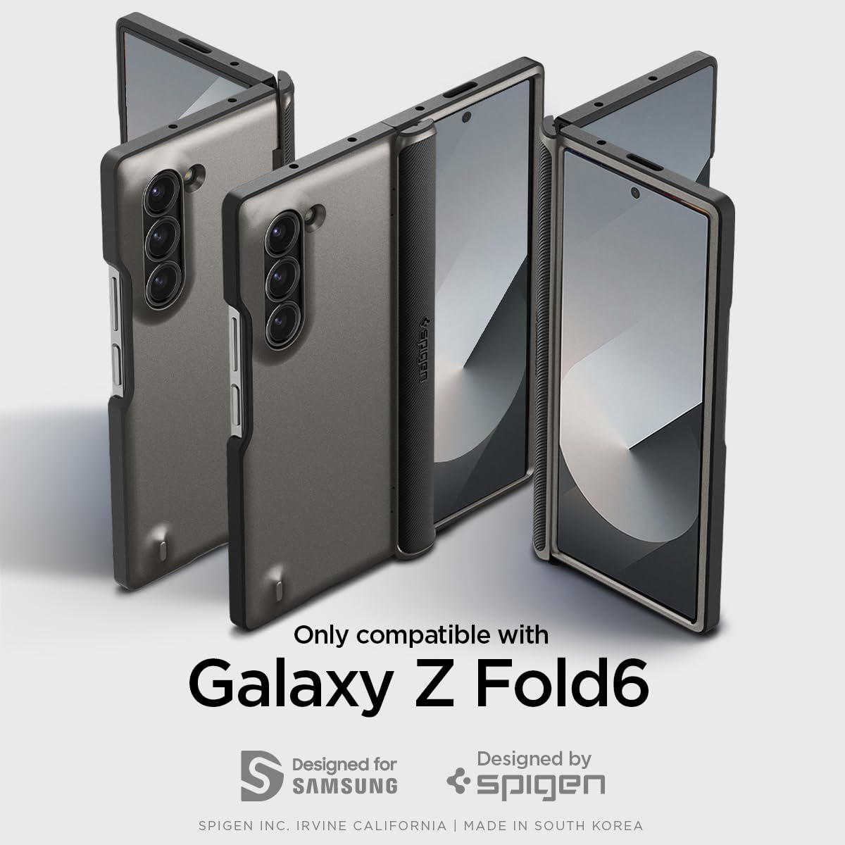 Foto 3 pulgar | Funda Spigen Slim Armor Pro Para Galaxy Z Fold 6 Gunmetal - Venta Internacional.