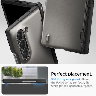 Foto 5 | Funda Spigen Slim Armor Pro Para Galaxy Z Fold 6 Gunmetal - Venta Internacional.