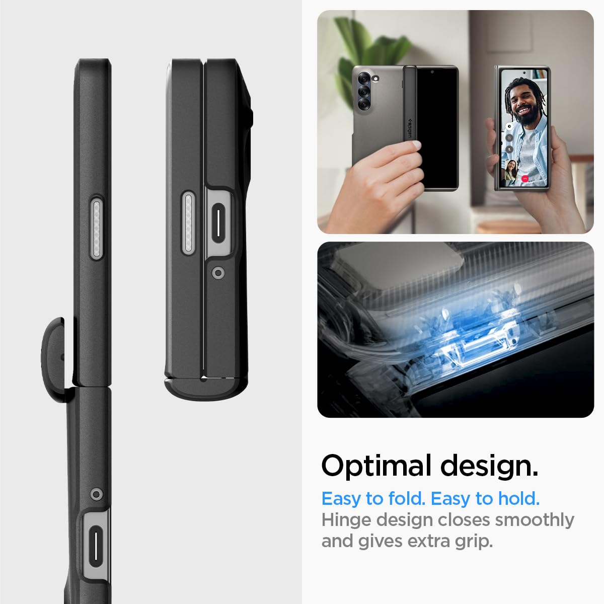 Foto 7 pulgar | Funda Spigen Slim Armor Pro Para Galaxy Z Fold 6 Gunmetal - Venta Internacional.