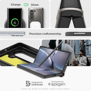Foto 7 | Funda Spigen Slim Armor Pro Para Galaxy Z Fold 6 Gunmetal - Venta Internacional.