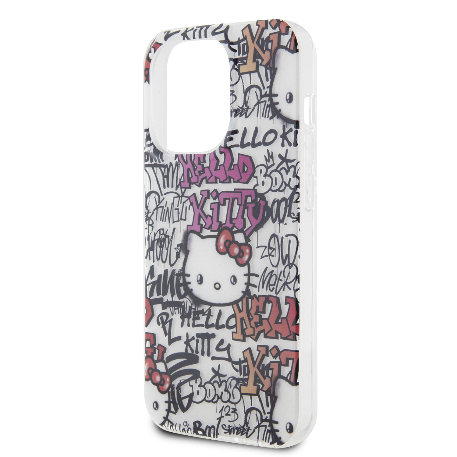Foto 7 pulgar | Funda Hello Kitty Graffiti Para Iphone 15 Pro Max - Blanco