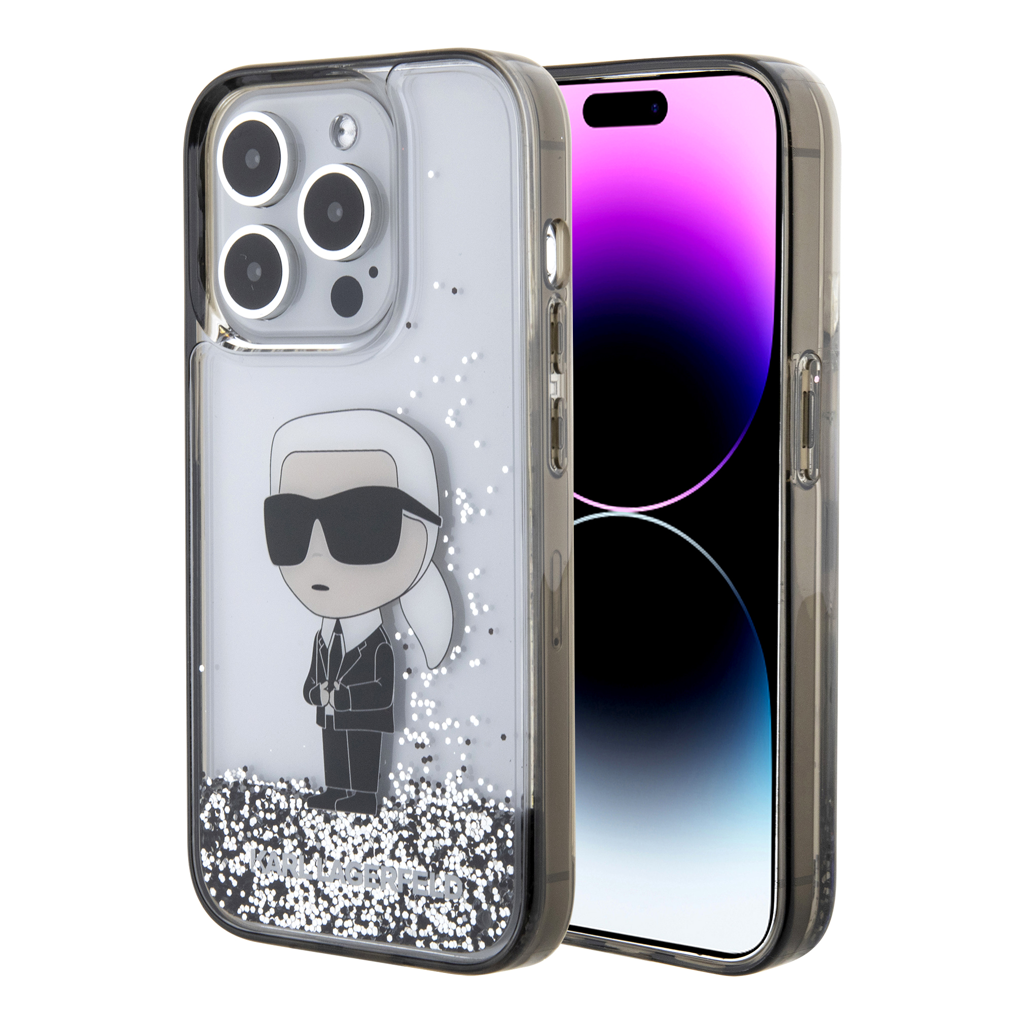 Funda Karl Lagerfeld Diamante Para Iphone 15 Pro Max - Plata