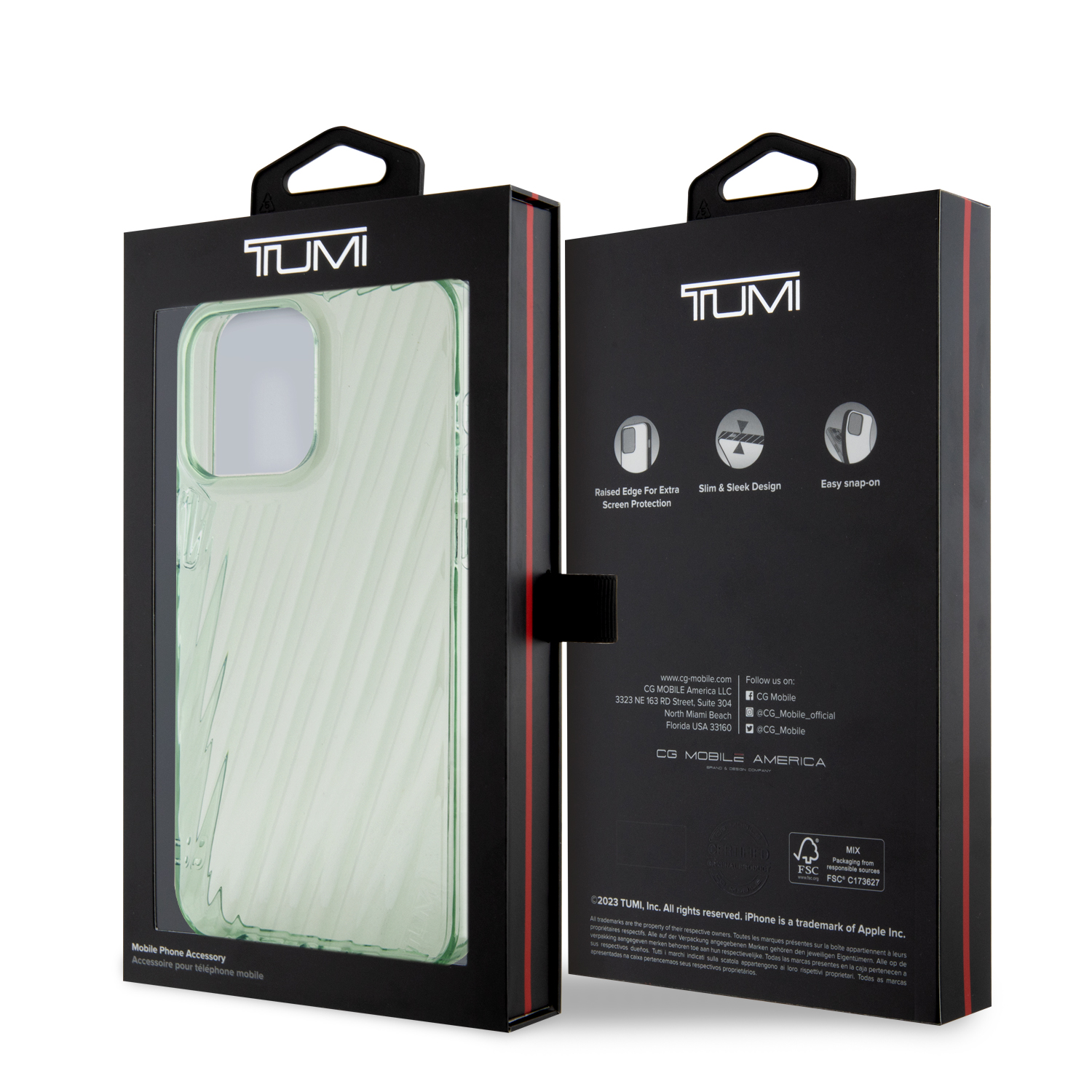 Foto 9 pulgar | Funda Tumi Con Bordes Verdes Para Iphone 15 Pro Max