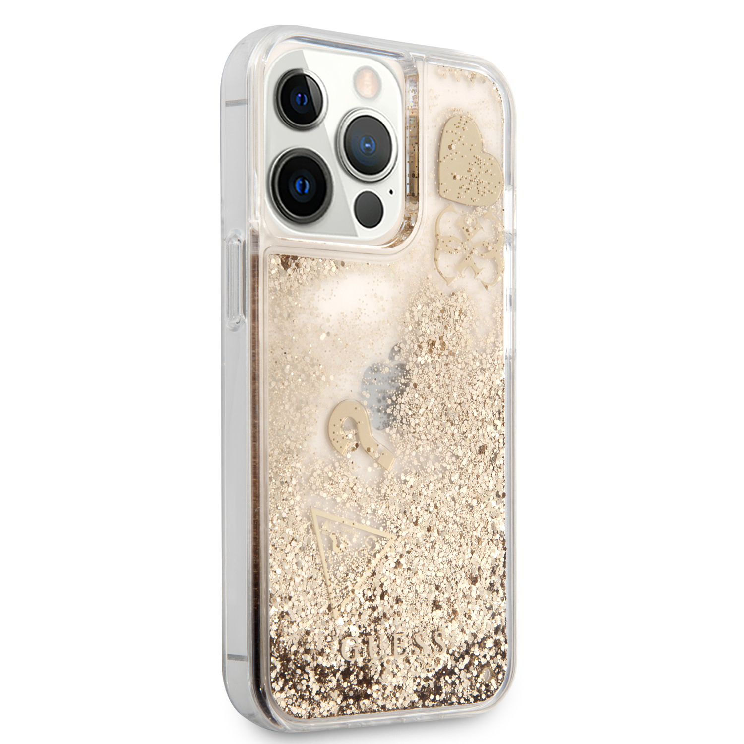 Foto 5 pulgar | Funda Guess Brillos Para Iphone 13 Pro - Dorado