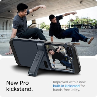 Foto 4 | Funda Spigen Tough Armor Pro Para Galaxy Z Flip 6 Con Soporte - Venta Internacional.