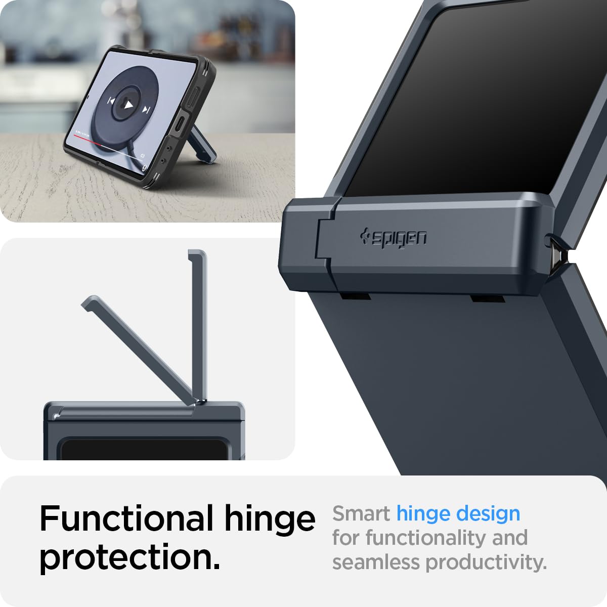 Foto 6 pulgar | Funda Spigen Tough Armor Pro Para Galaxy Z Flip 6 Con Soporte - Venta Internacional.
