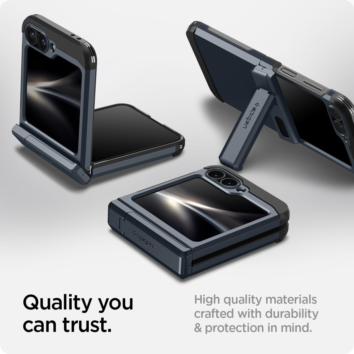Foto 8 pulgar | Funda Spigen Tough Armor Pro Para Galaxy Z Flip 6 Con Soporte - Venta Internacional.