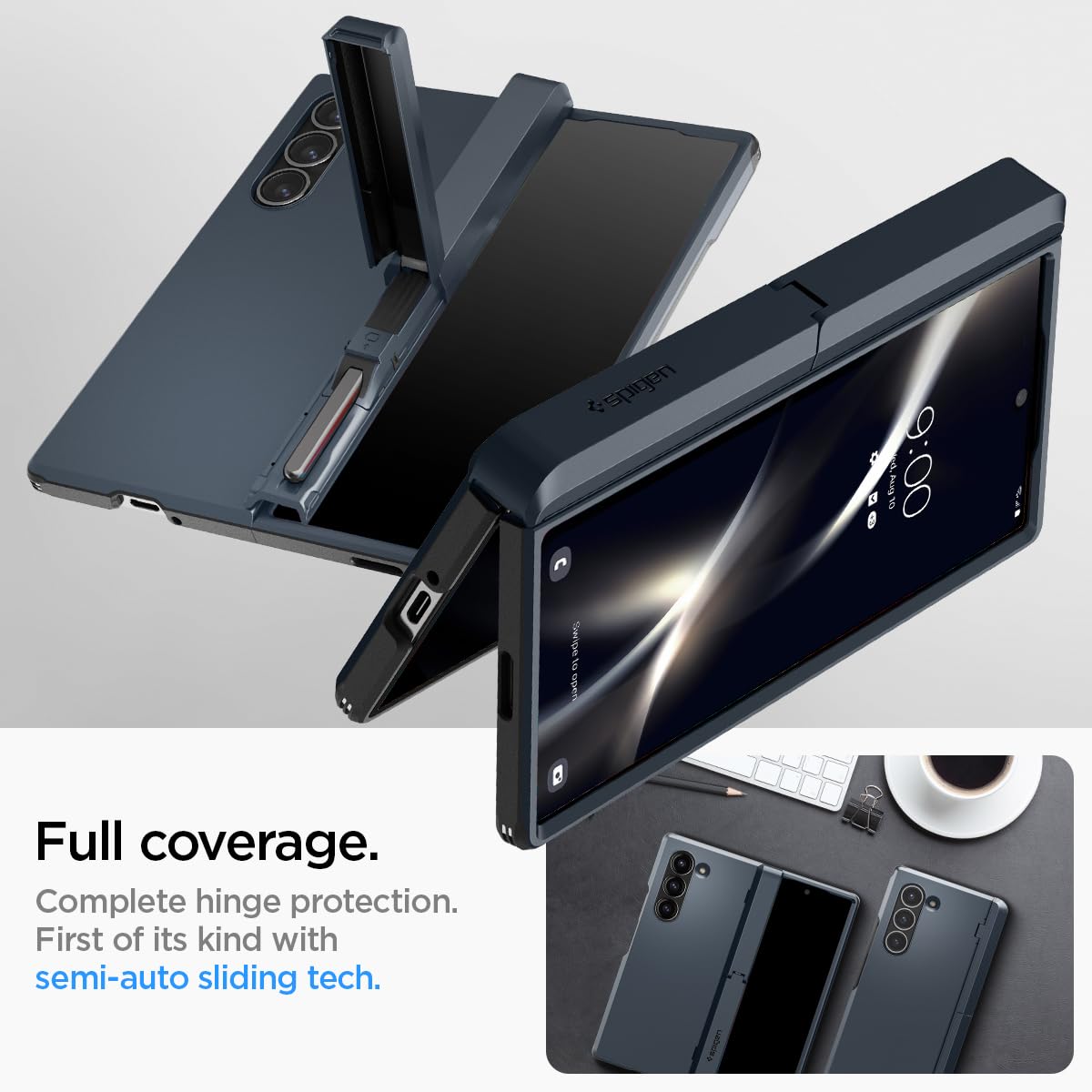 Foto 4 | Funda Spigen Tough Armor Pro P Para Galaxy Z Fold 6, Color Plateado - Venta Internacional.