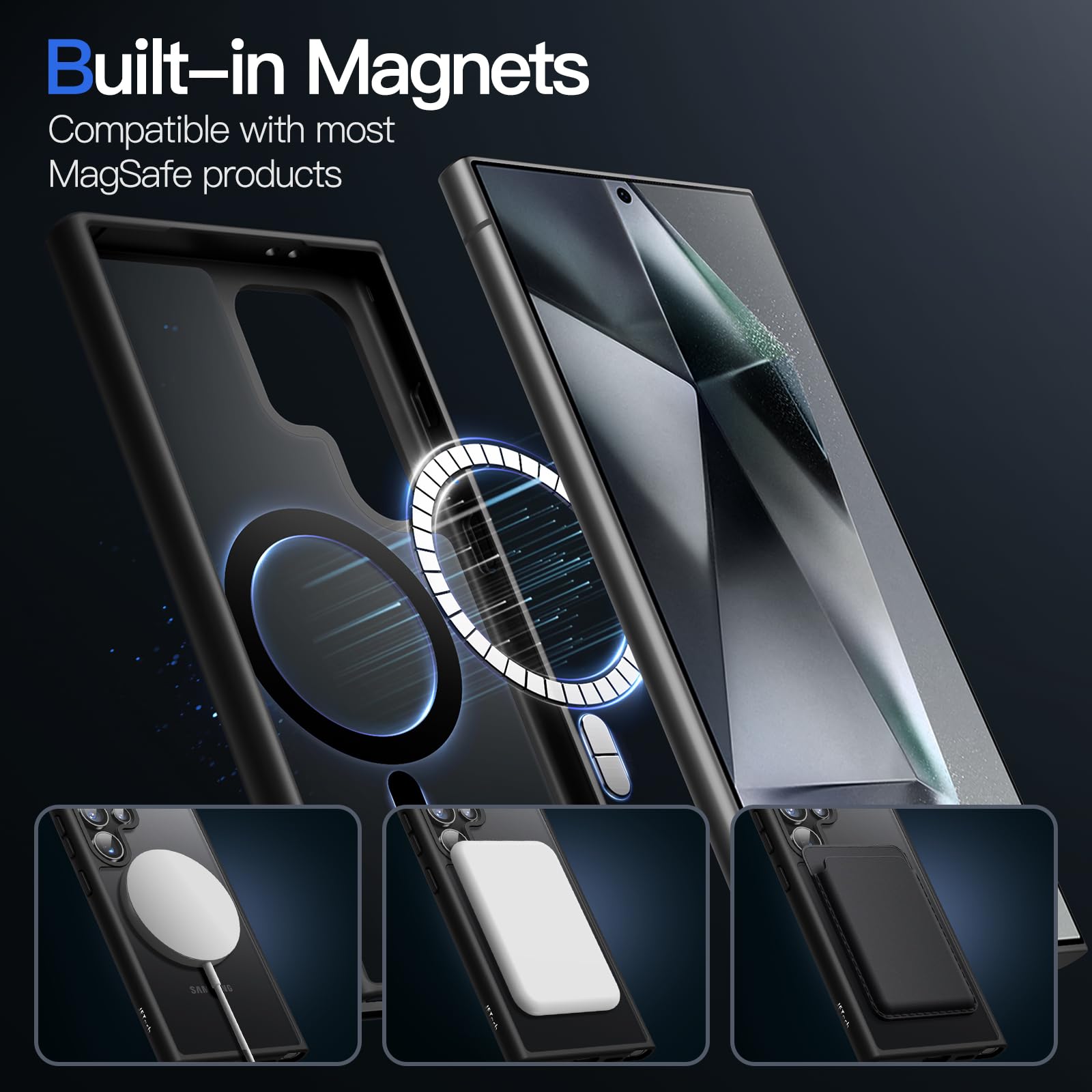 Foto 4 pulgar | Funda De Teléfono Jetech Magnetic Para Samsung Galaxy S24 Ultra 5g - Venta Internacional.