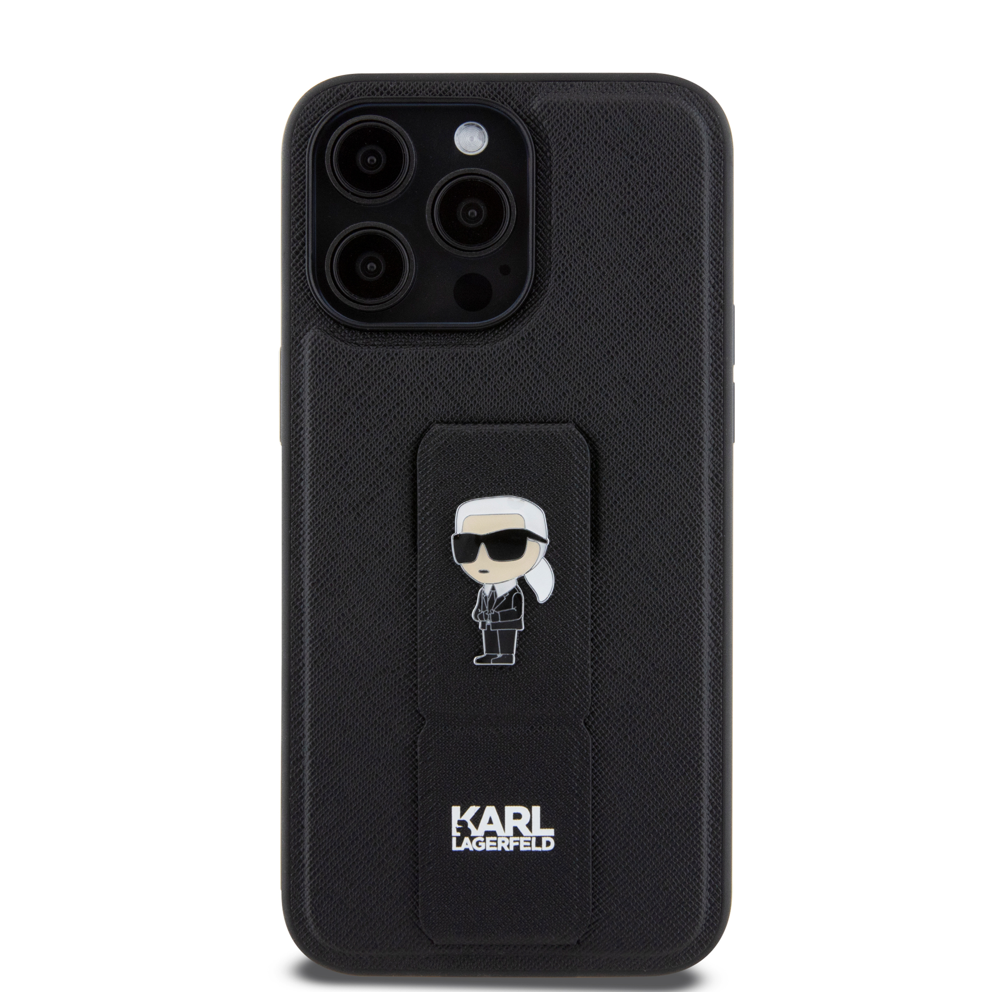 Foto 4 pulgar | Case Karl Con Soporte Choupette Para Iphone 15 Pro Max - Negro