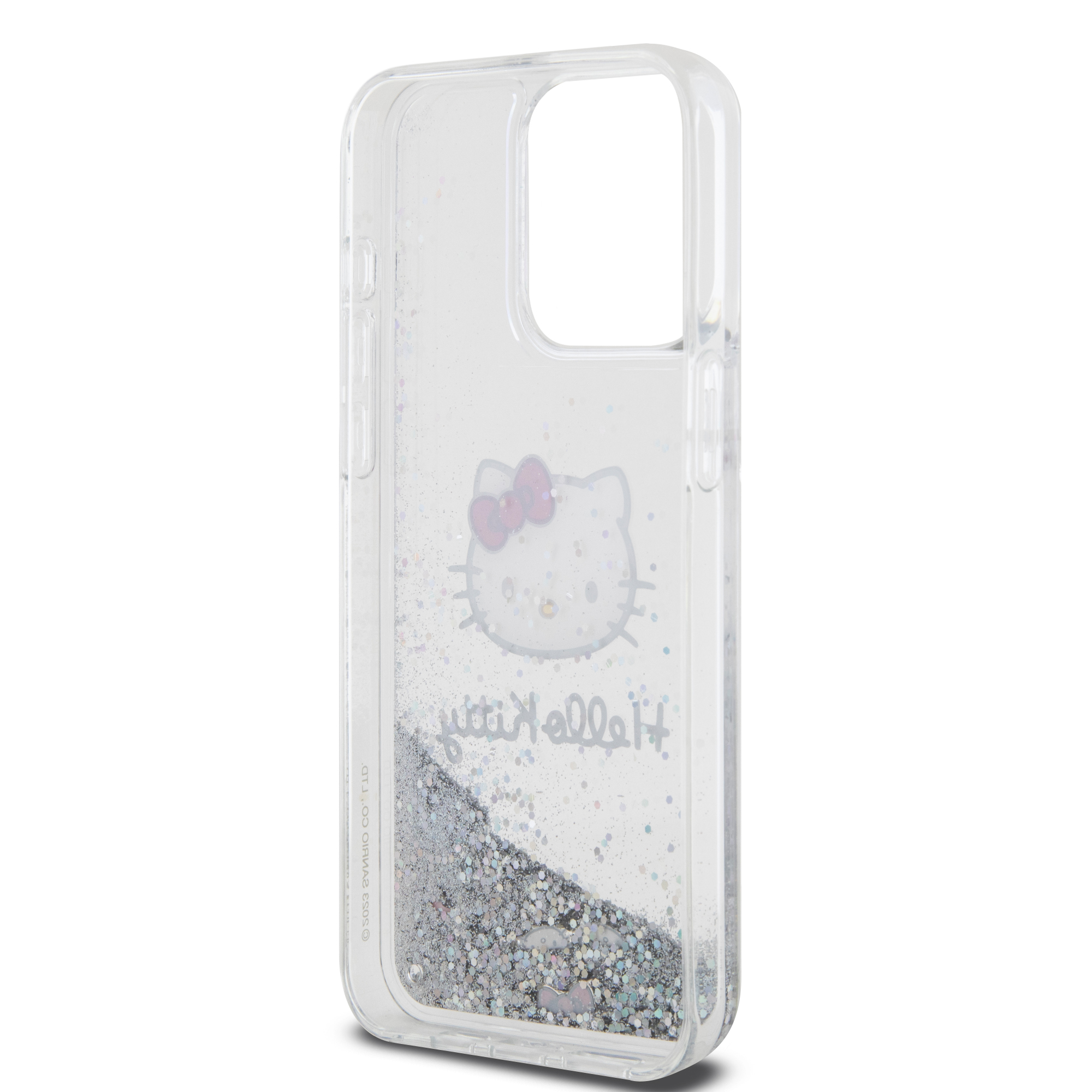Foto 8 pulgar | Funda Hello Kitty Glitter Plata Para Iphone 15 Pro Max