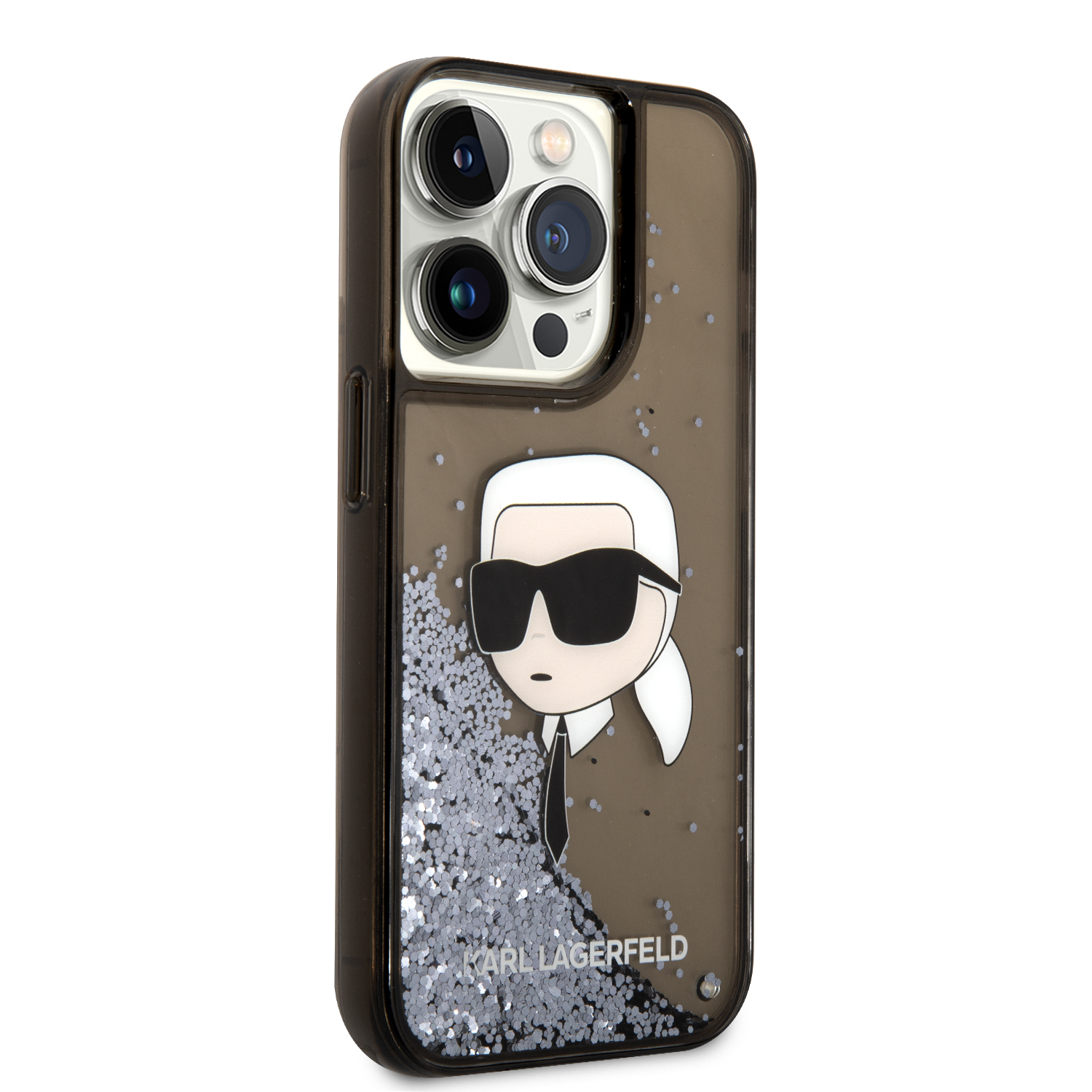 Foto 5 pulgar | Funda Karl Lagerfeld Glitter Para Iphone 15 Pro Max - Negro