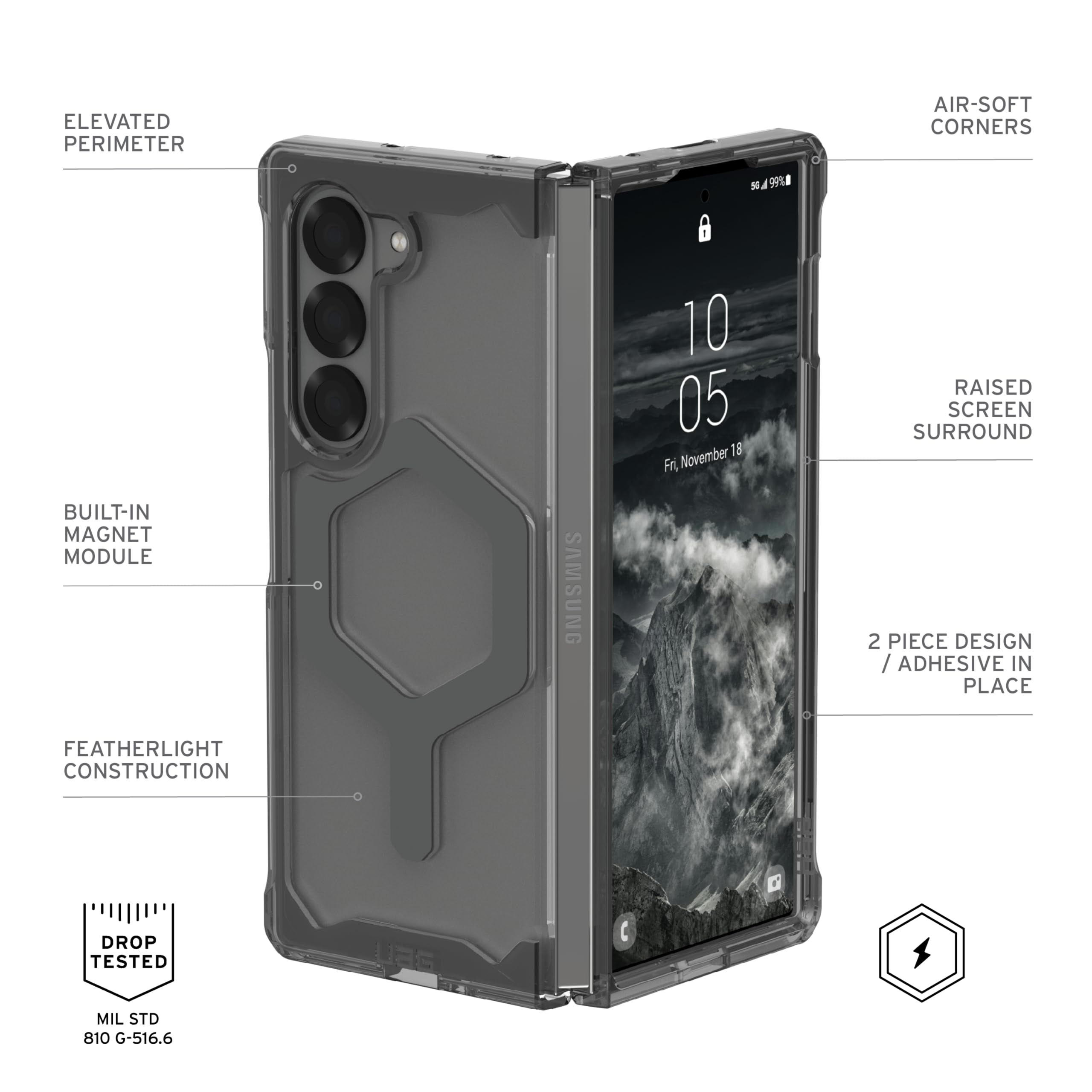 Foto 5 pulgar | Funda Urban Armor Gear Uag Plyo Pro Compatible con Samsung Z Fold 6 - Venta Internacional