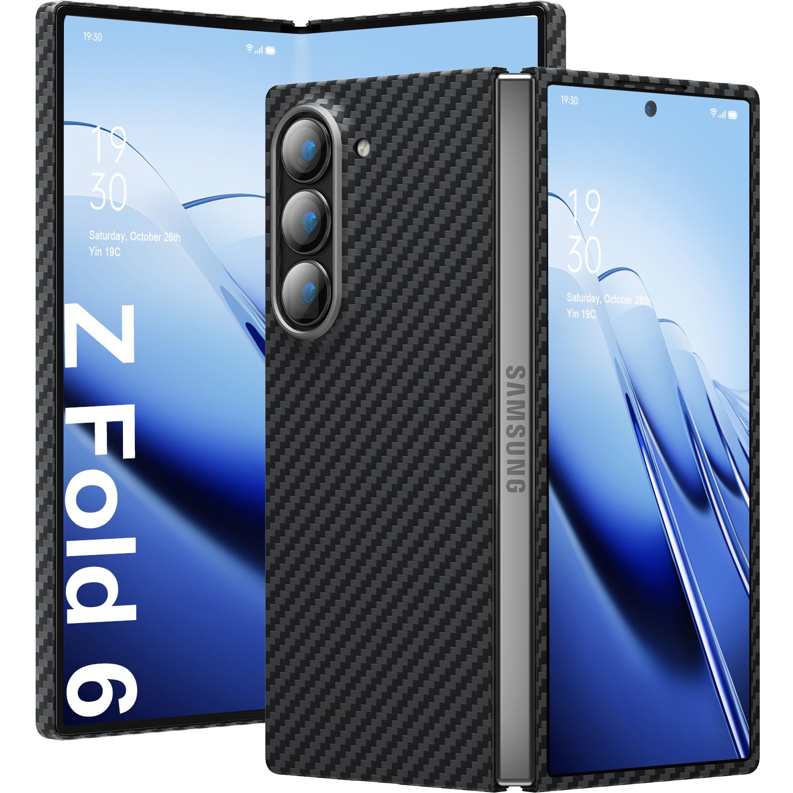 Foto 2 pulgar | Funda de Fibra de Aramida Auténtica para Samsung Galaxy Z Fold 6 - Venta Internacional