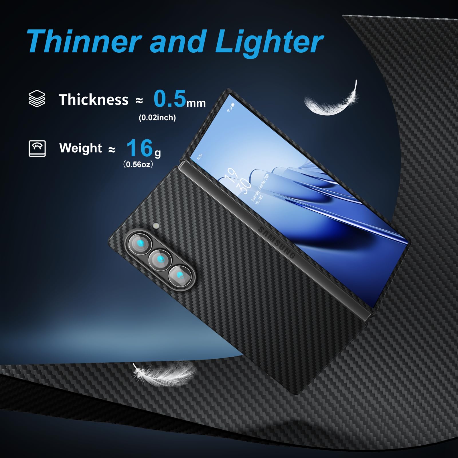 Foto 4 pulgar | Funda de Fibra de Aramida Auténtica para Samsung Galaxy Z Fold 6 - Venta Internacional