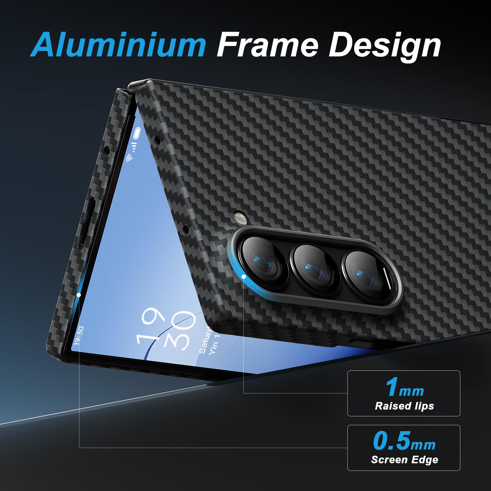 Foto 5 pulgar | Funda de Fibra de Aramida Auténtica para Samsung Galaxy Z Fold 6 - Venta Internacional