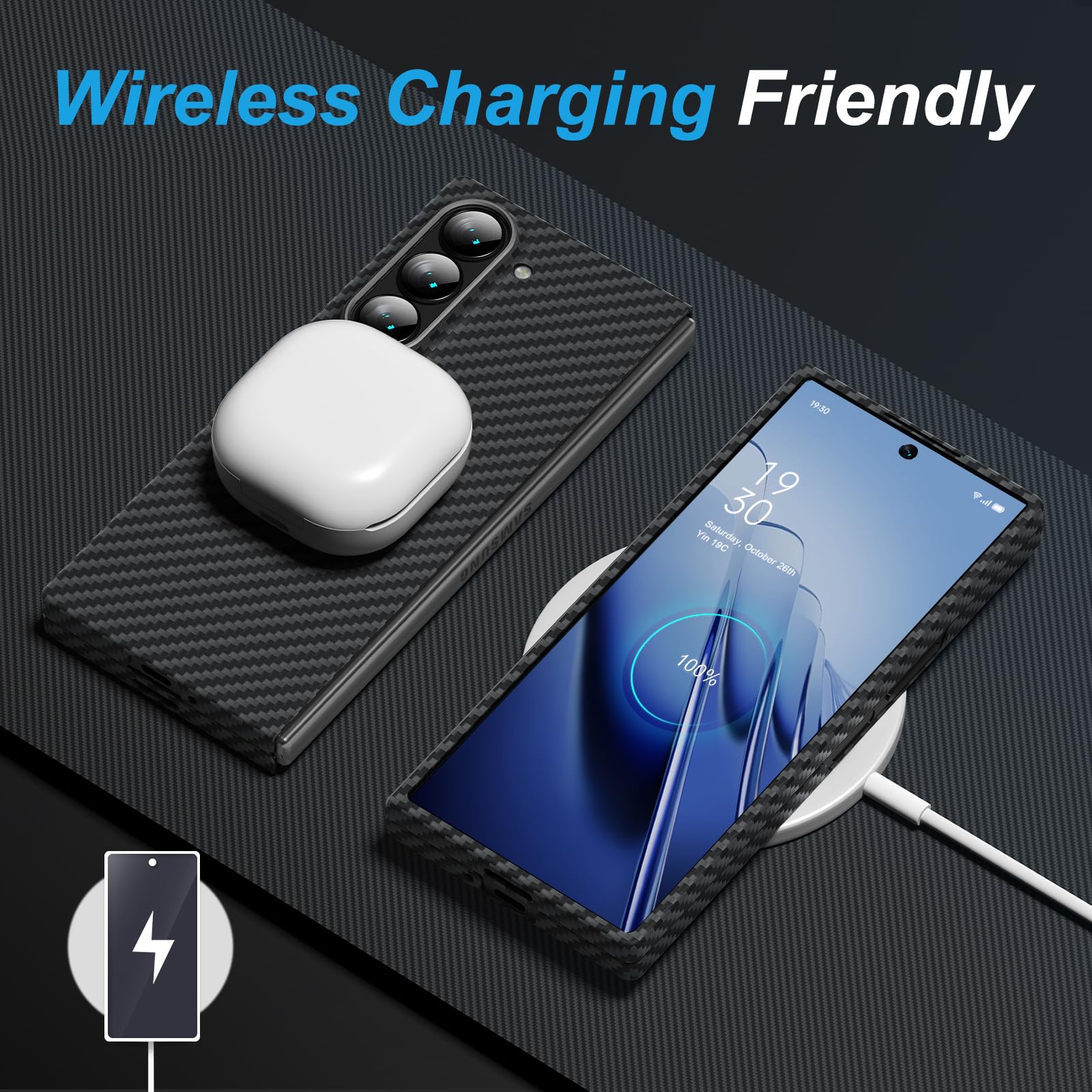 Foto 8 pulgar | Funda de Fibra de Aramida Auténtica para Samsung Galaxy Z Fold 6 - Venta Internacional